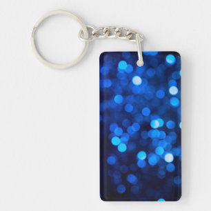 Abstract blue light dots keychain