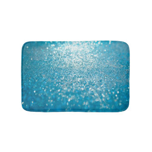 Abstract blue lights, artistic background. bath mat