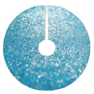 Abstract blue lights, artistic background. brushed polyester tree skirt