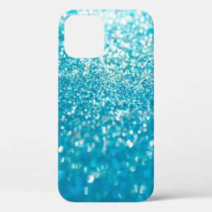 Abstract blue lights on background iPhone 12 case