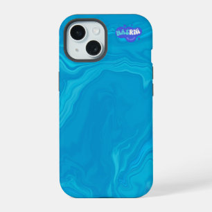 Abstract Blue Marble Personalized HP Lap iPhone 15 Case