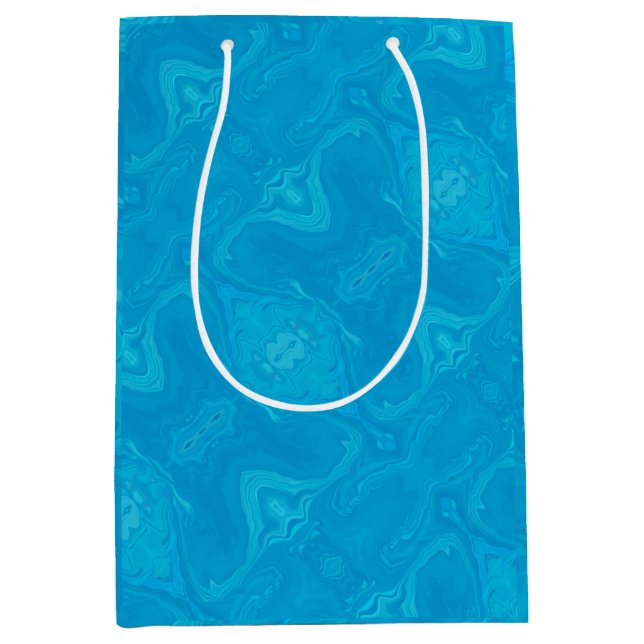 Abstract Blue Marble Personalized HP Lap Medium Gift Bag (Front)