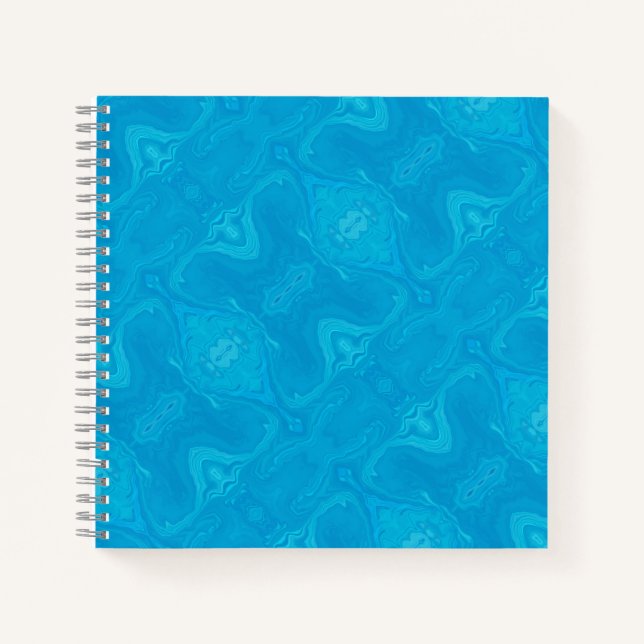 Abstract Blue Marble Personalized HP Lap Notebook (Front)