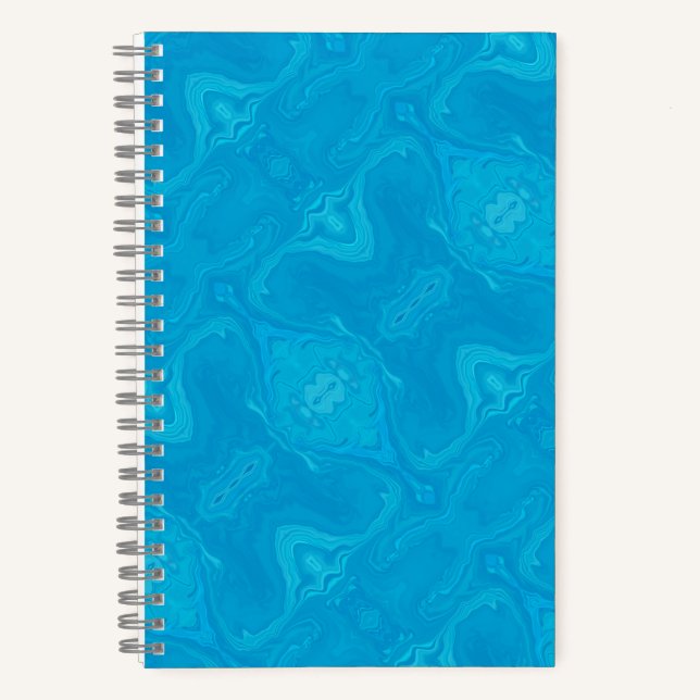 Abstract Blue Marble Personalized HP Lap Notebook (Front)