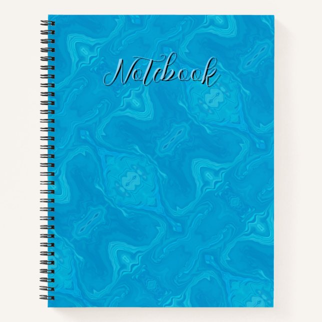 Abstract Blue Marble Personalized HP Lap Notebook (Front)