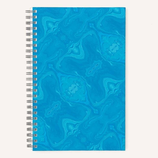 Abstract Blue Marble Personalized HP Lap Notebook (Front)