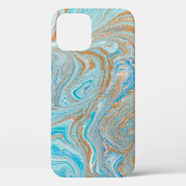 Abstract blue marble texture Case-Mate iPhone case (Back)