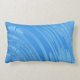 abstract blue metallic texture lumbar pillow