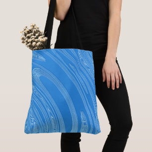 abstract blue metallic texture tote bag