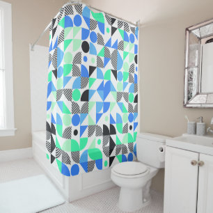 Abstract Blue Mint Geometric Pattern