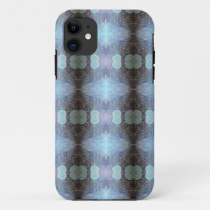 Abstract Blue Mixed Media Style Seamless Pattern iPhone 11 Case