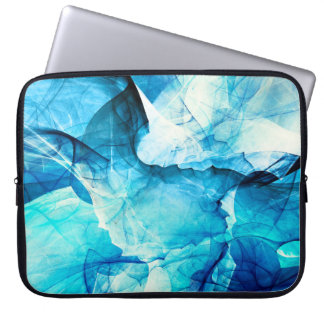 Abstract blue motion: fractal composition. laptop sleeve