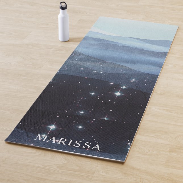 Abstract Blue Mountains Personalized Yoga Mat (In Situ)
