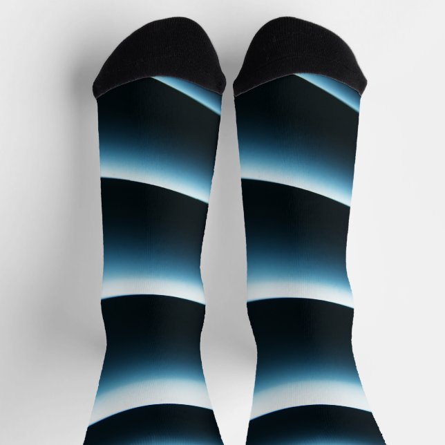 Abstract blue pattern socks (Top)