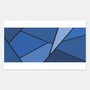 Abstract Blue Polygons Sticker