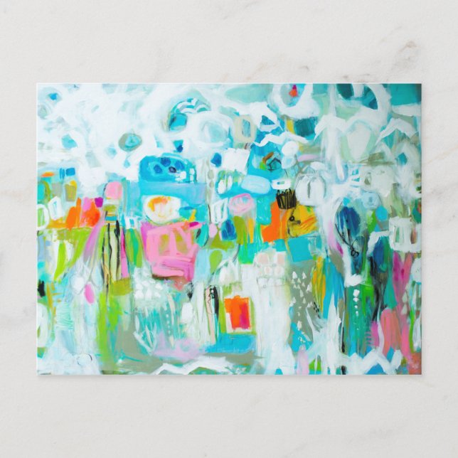 Abstract Blue Postcard (Front)