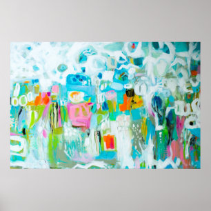 Abstract Blue Poster