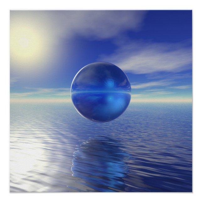 Abstract Blue Poster (Front)