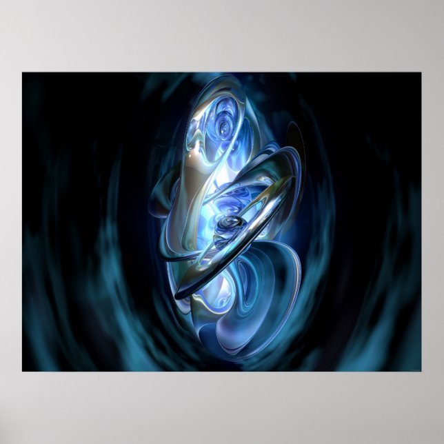 Abstract blue poster (Front)