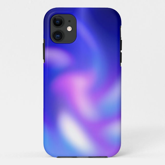 Abstract Blue Purple Blur Floral Case-Mate iPhone Case (Back)