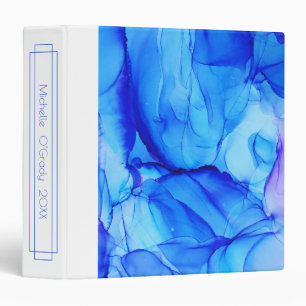 Abstract Blue Purple White Custom Alcohol Ink Binder