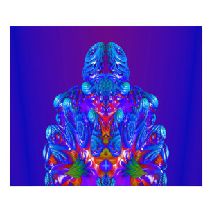 Abstract Blue Robot Photo Print
