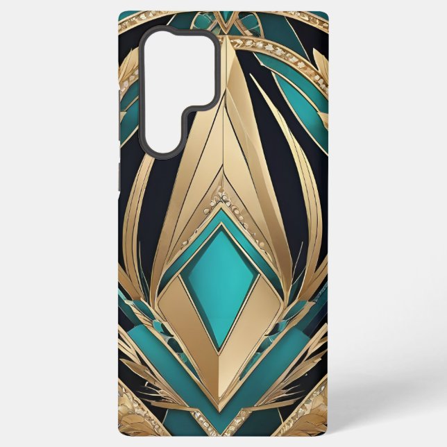 Abstract Blue Samsung Galaxy S22 Ultra Case (Back)