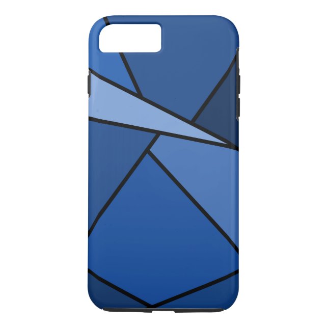 Abstract Blue Shapes iPhone 8/7 Plus Tough Case (Back)