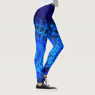 Abstract Blue Shell Design 1 - Leggings