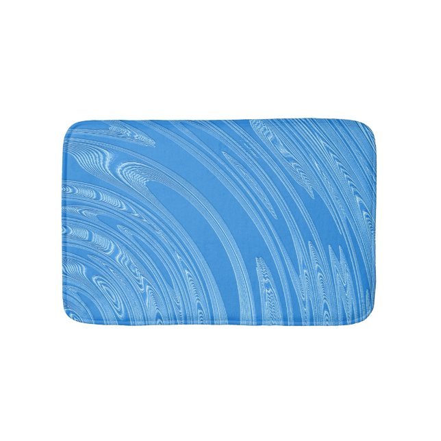 abstract blue silver metallic texture. bath mat (Front)