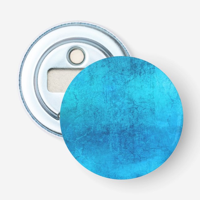 Abstract blue solid colour design bottle opener (Front)