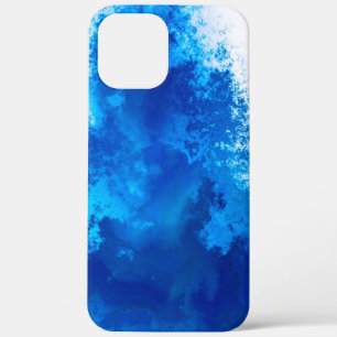 Abstract blue solid colour design iPhone 12 pro max case