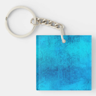 Abstract blue solid colour design keychain