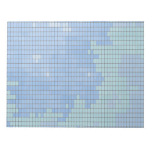 Abstract Blue Square Pattern Notepad