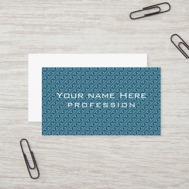 Abstract blue steel pattern business card (Front/Back In Situ)