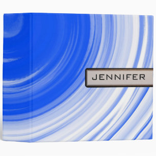Abstract Blue Swirl Art Background #2 Binder