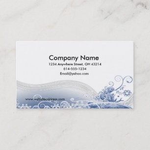 Abstract Blue Swirl Business Card