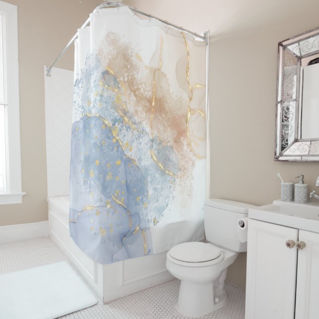 Abstract Blue, Taupe and Gold (In Situ)
