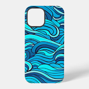 Abstract Blue Turquoise Ocean Water Waves iPhone 12 Pro Case