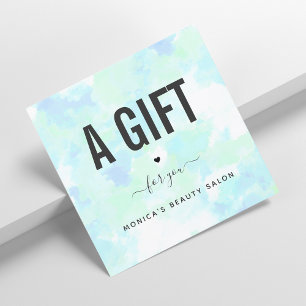 Abstract Blue Unicorn Tie Dye Beauty Salon Logo