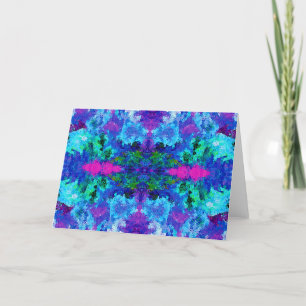 Abstract Blue (Version 2) Blank Customizable Card