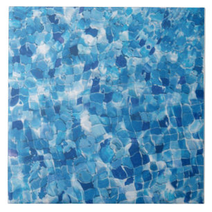 Abstract Blue Water Surface Tile