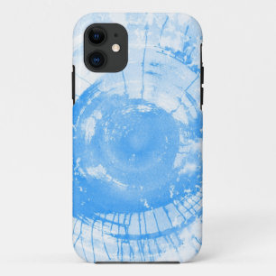 Abstract blue watercolor background, texture. iPhone 11 case