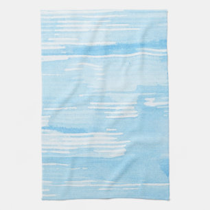 Abstract blue watercolor background, texture. kitchen towel
