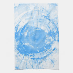 Abstract blue watercolor background, texture. kitchen towel