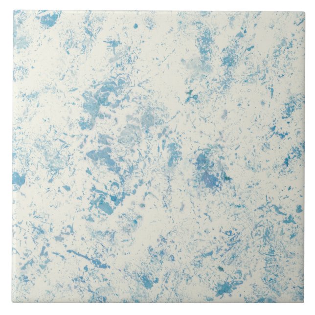 Abstract Blue Watercolor Texture Tile (Front)