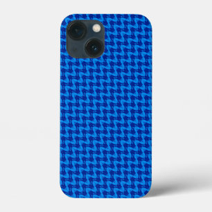 Abstract blue wave pattern iPhone 13 mini case