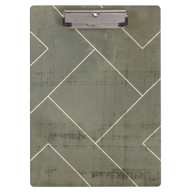 Abstract Blueprint with Geometric Shapes Clipboard (Front)