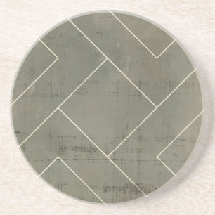 Abstract Blueprint with Geometric Shapes Coaster