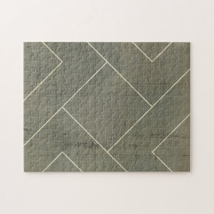 Abstract Blueprint with Geometric Shapes Jigsaw Puzzle